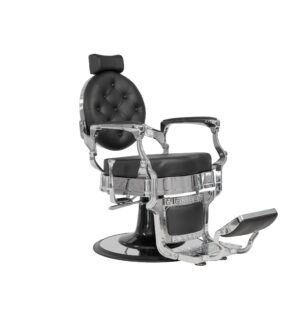 BUZZ SILVER BLACK - CADEIRA DE BARBEIRO